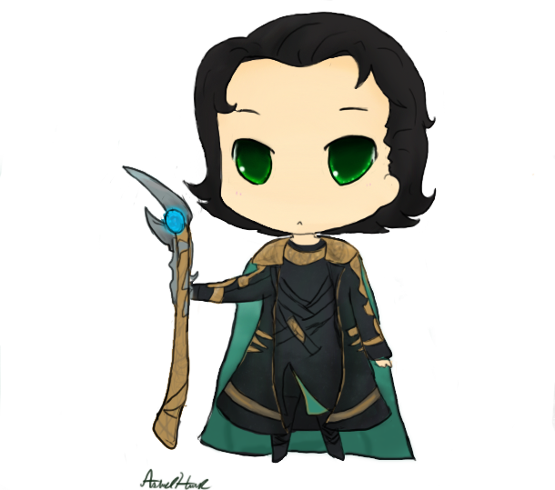 I Do What I Want Thor -chibi Loki Cartoon Chibi - Loki (610x539)