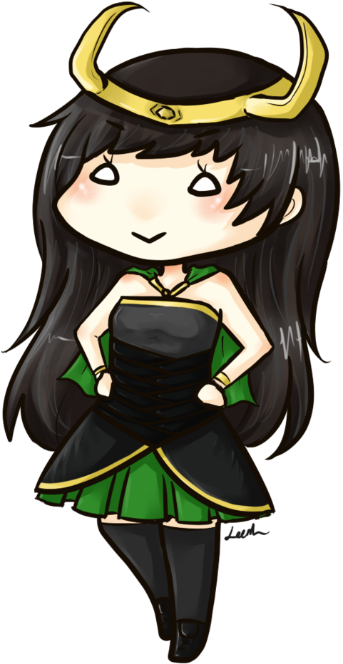 The Gallery For > Cartoon Baby Thor Cute Loki Cartoon - Lady Loki Chibi (751x1063)