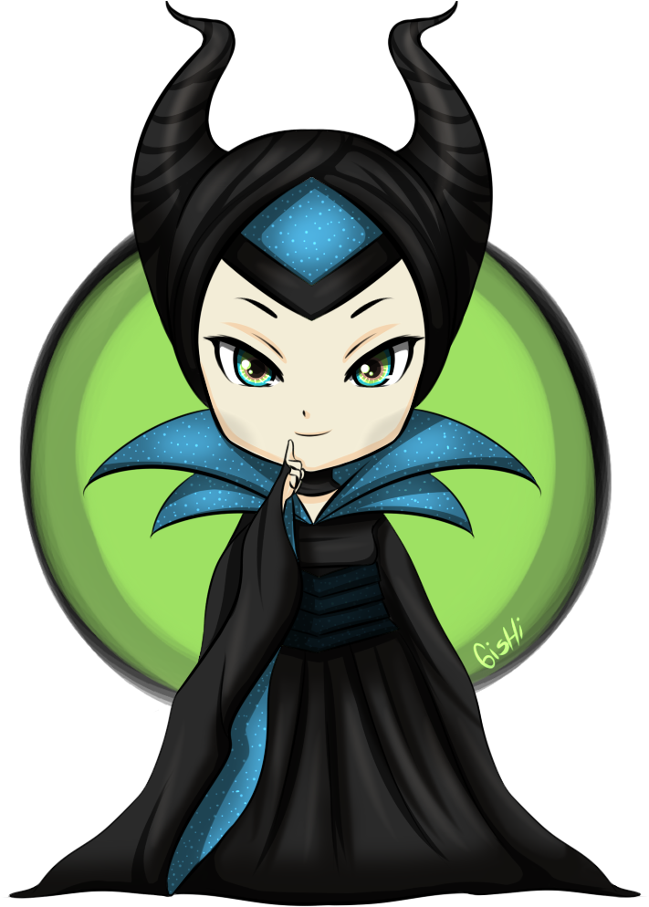 Cute Maleficent Cartoon Download - Chibi De Malefica (1000x1000)