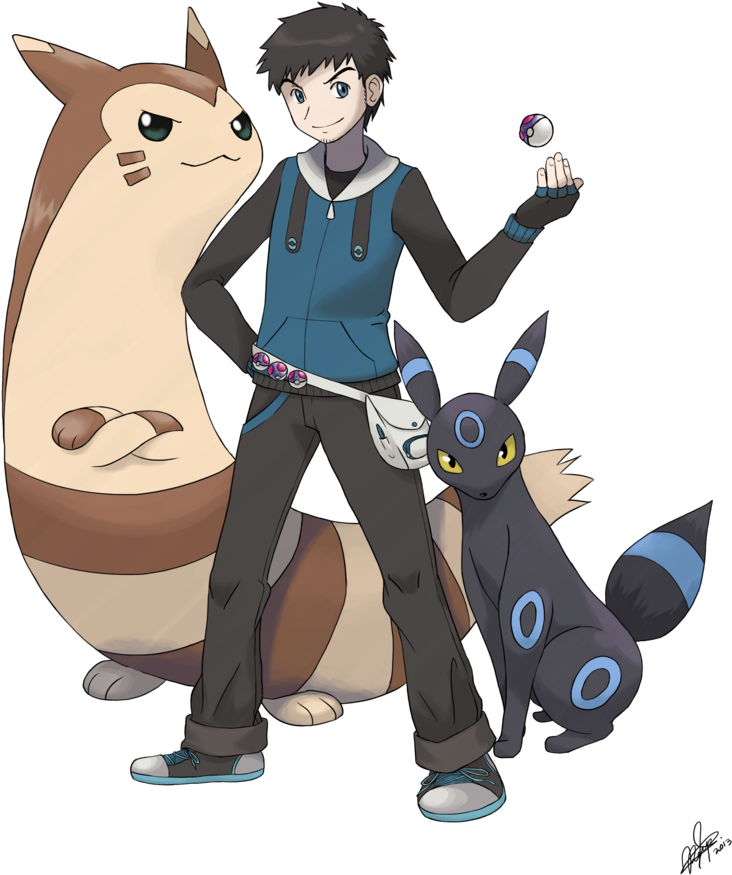 Pkmn Trainer - Male Pokemon Trainer Art (786x1017)