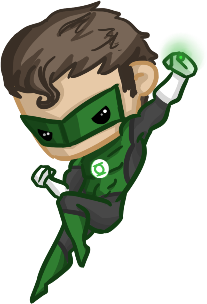 Lantern Clipart Baby Green - Cute Green Lantern Drawing (1024x1182)