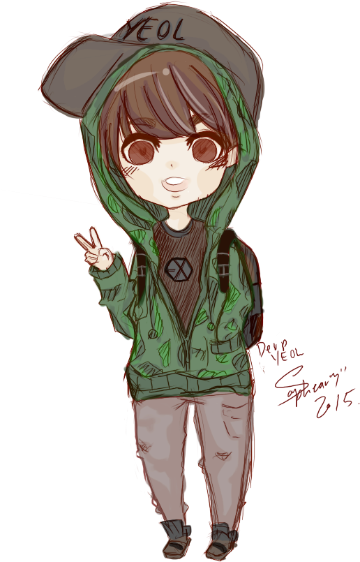 Chanyeol Yoda Ears By Chunjoe - Cartoon (566x850)