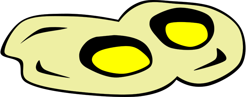 Grate - Clipart - Fried Eggs Clipart (600x238)