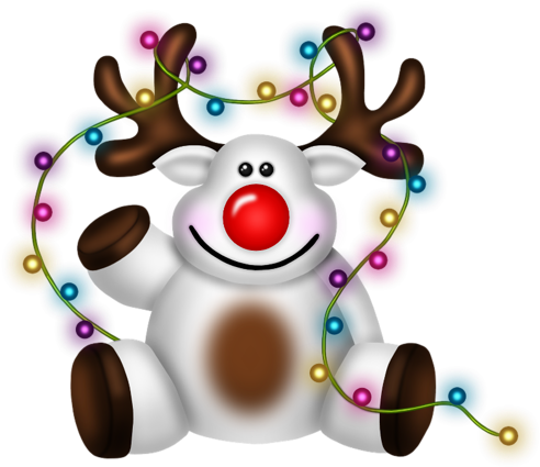 Dbs Hd-reindeer With Lights 1 - Cartoon (500x500)