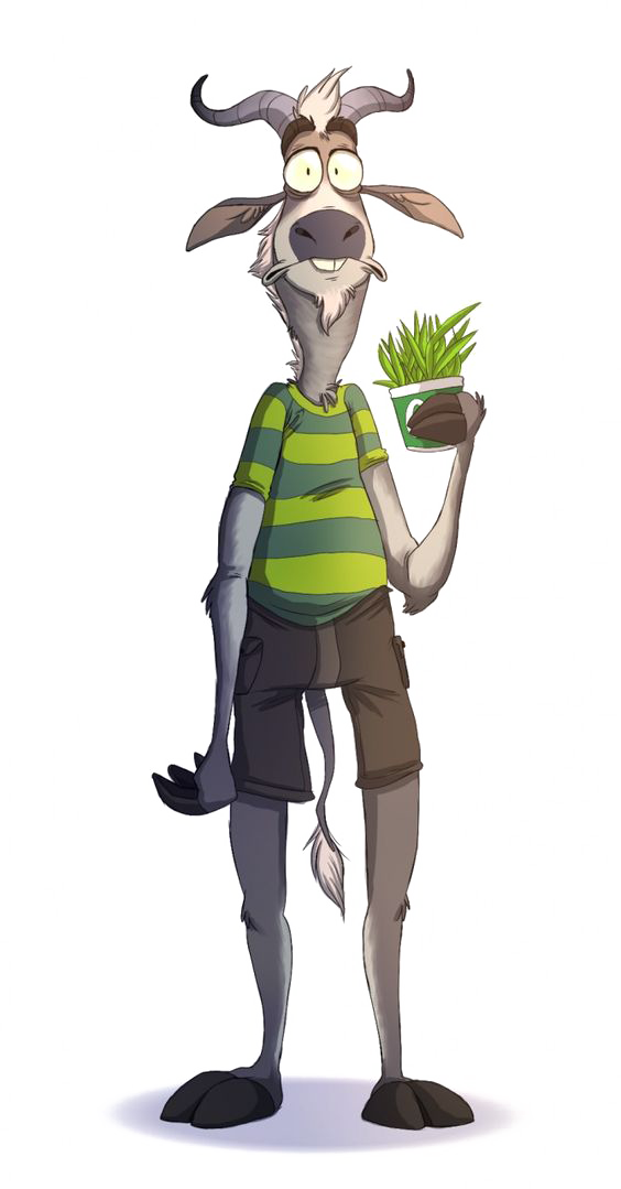 Goat Character Model Sheet Animated Cartoon - Goat Character Model Sheet Animated Cartoon (564x1079)