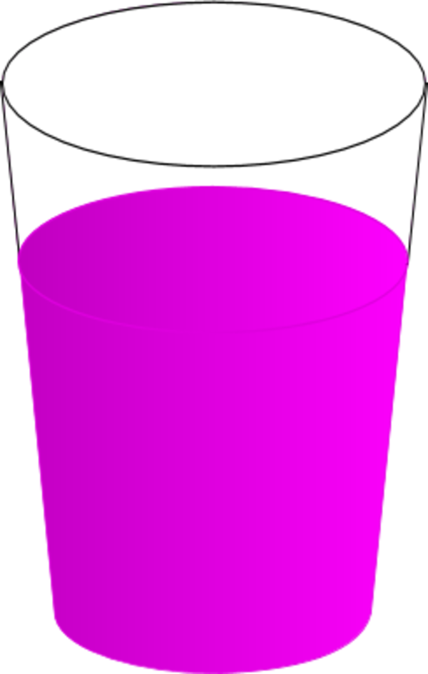 Drinking Glass Cup With Red Punch Vector Clip Art - Table-glass (600x944)