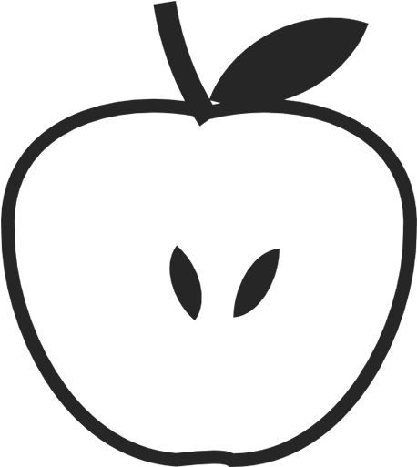 Download Png Image Report - Half Apple Silhouette (512x512)