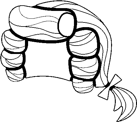 Wig Coloring Pages - Desenho De Peruca Para Colorir (600x470)
