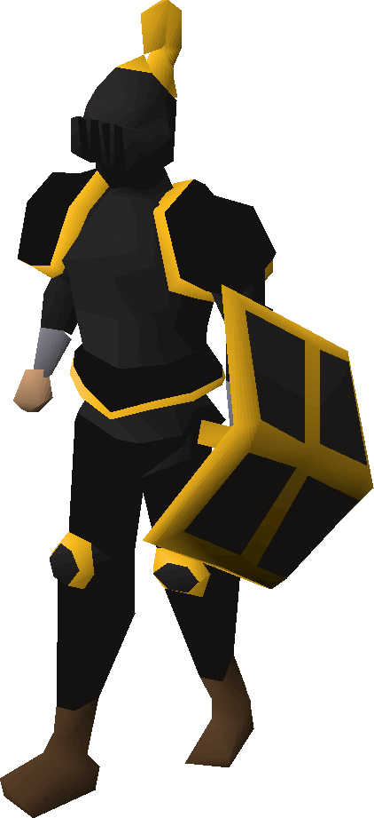 Black Gold-trimmed Set Equipped - Iron Gold Trimmed Osrs (422x921)