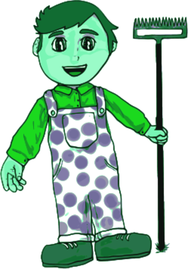 Boy Holding A Farming Stick - Farmer Boy 1 25 Magnet Cute Farming (600x855)