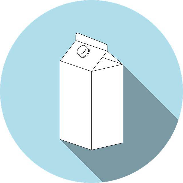 A Illustration Of A Milk Container That Has A Blue - Молоко Пнг Вектор (640x640)