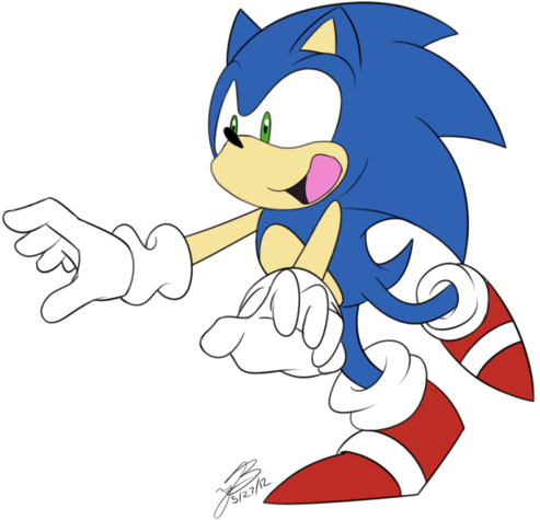 By Alphacomics - Sonic The Hedgehog Tripping (600x516)
