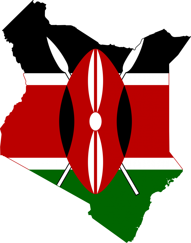 Kenya - Flag Map Of Kenya (943x1200)