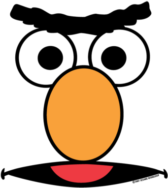 Ernie Face Template - Sesame Street Face Templates (400x400)