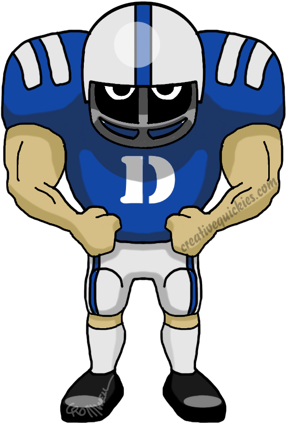 Durham North Carolina Duke University Blue Devils - Dallas Cowboy Football Player Clipart (752x940)