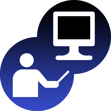 Blue Learning Icon 27463 - Online School Icon Png (440x440)
