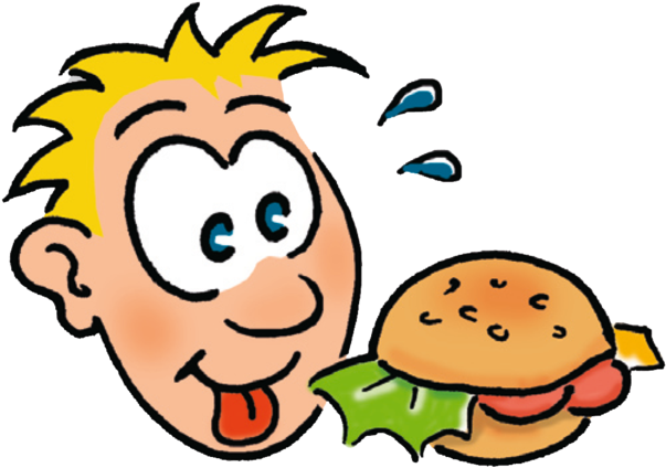 Comicfigur Mit Burger - Comicfigur Mit Burger (620x435)