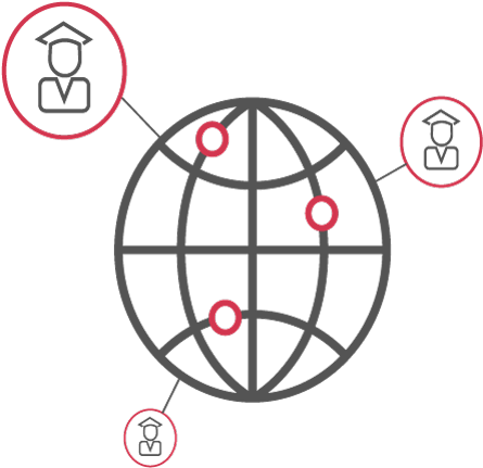 Digital Learning - Globe Global Shipping Icon Wall Vinyl Art, Vinyl Color (450x450)