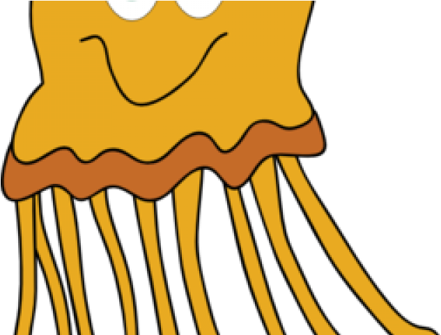 Jellyfish Clipart Yellow - Yellow (640x480)