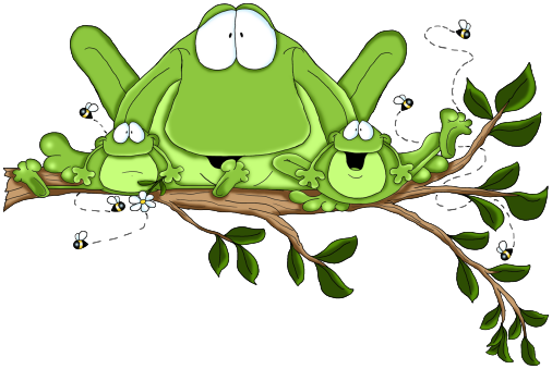 Frog Family - Nombres De Personas En Movimiento (506x339)