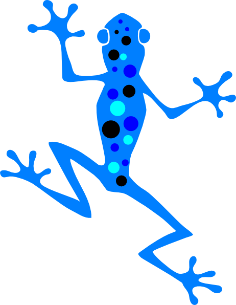 Little Blue Frog Clip Art - Frog Vector Free (462x596)