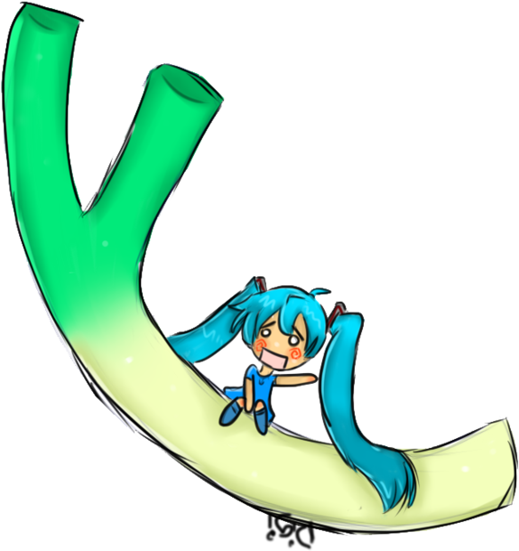 Big Leek And Miku By Digi775 - Cartoon (900x720)