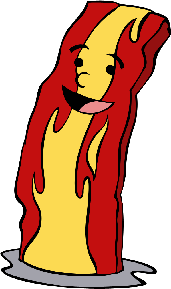 Bacon By Kinsei01 On Deviantart - Cartoon Clip Art Bacon Png (750x1050)