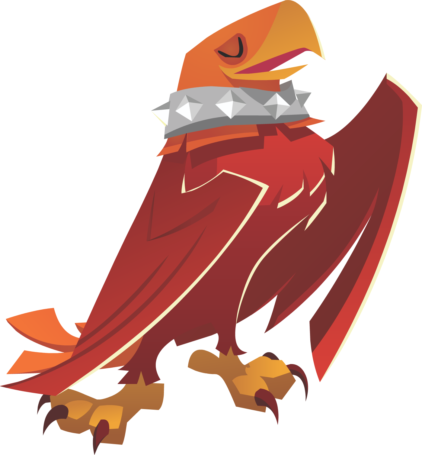 Eagle Wearing Spike - Eagle Aj Png (1398x1506)