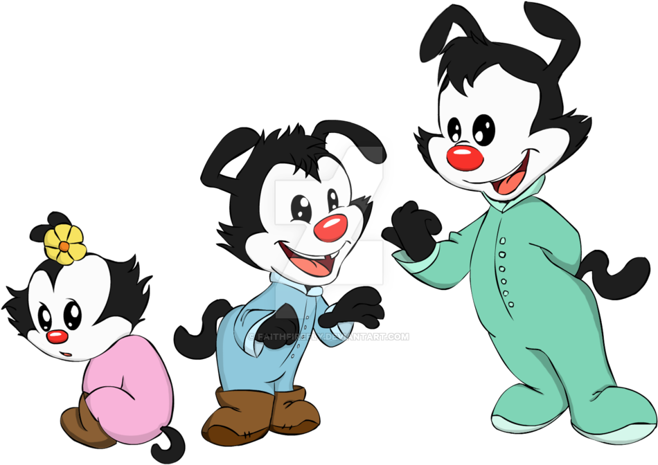 Little Royal Rascals By Faithfirefly - Yakko Wakko And Dot Sonic Boom (1024x717)