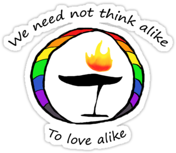 Uu Chalice Rainbow Uu Chalice - Unitarian Universalism (375x360)