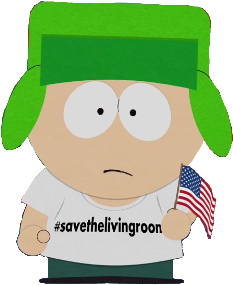 Save The Living Room Kyle - Cartoon (472x572)