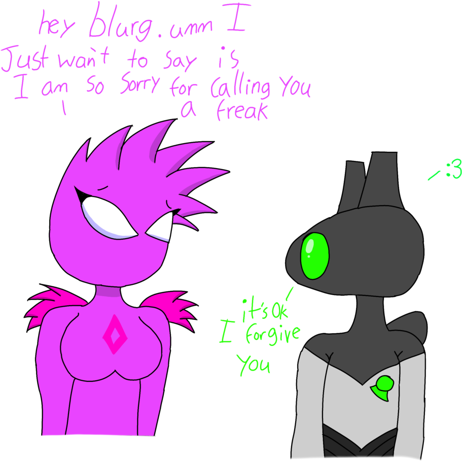 Monica Apologizes To Blurg By Luckyemerald269 Monica - Blurg! (1024x1365)