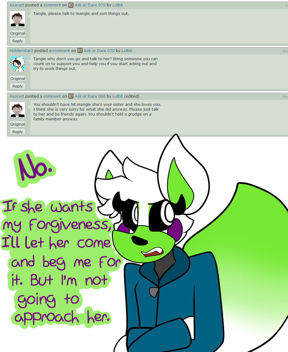 Ask Or Dare 071 By Lolbit - Ask Or Dare Tangle (947x1158)