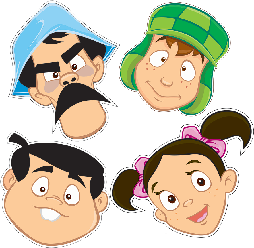 Mascara Chaves New - Turma Do Chaves Em Desenho Rosto (990x990)