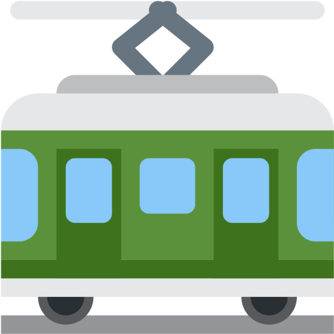 Railway, Car, Electric, Train, Tram, Trolleybus, Emoj, - Trolley (512x512)