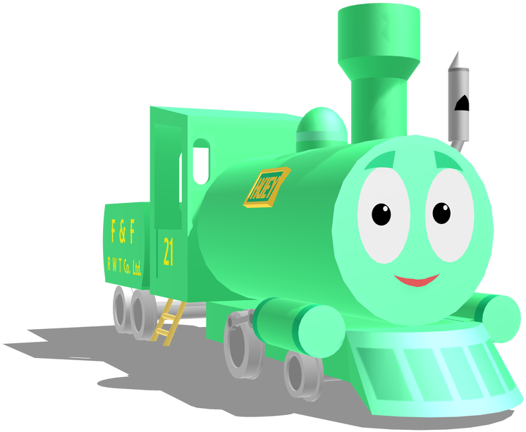 Huey Is A Big Green Engine In Dora The Explorer - Railways Of Crotoonia Huey (752x616)