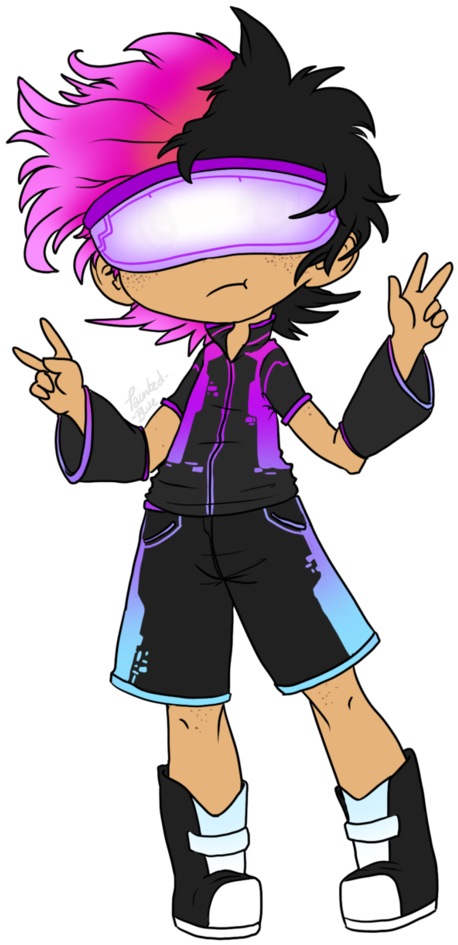 Vaporwave Custom Cosmic Fox By Tainted Blue - Cartoon (792x1009)