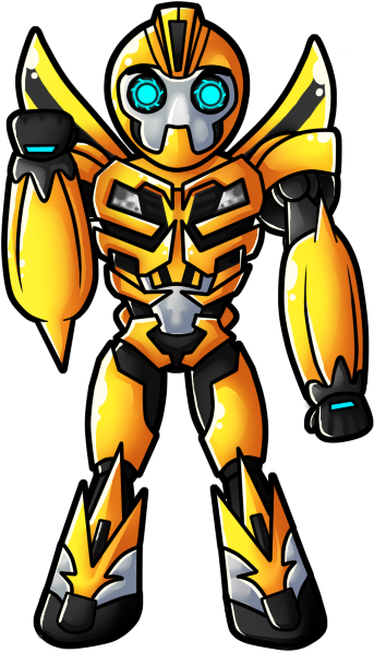 Tfp Bumblebee By Piniee - Cartoon Transformers Bumblebee Png (343x598)