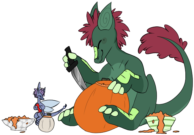 Vipera All Around Are Preparing For The Phantom Festival - Cartoon (663x457)