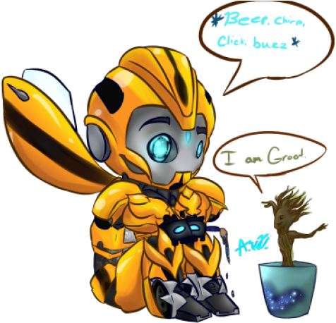 Drawn Bumblebee Kawaii - Bumblebee (640x480)