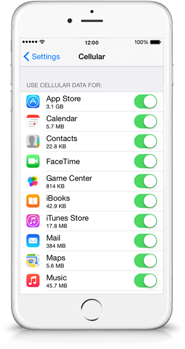 Apps That Use Data - Iphone Use Cellular Data (372x713)