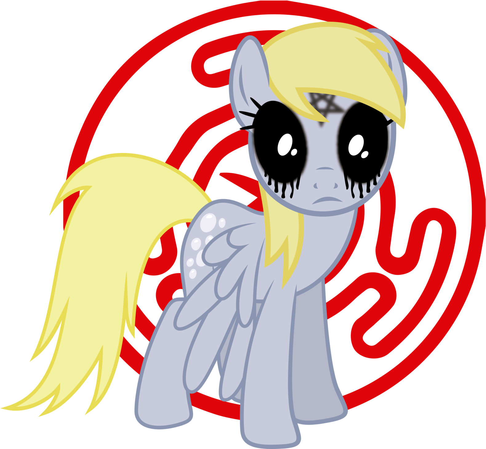 Derpy Possessed By J5a4 - Cartoon (1600x1525)