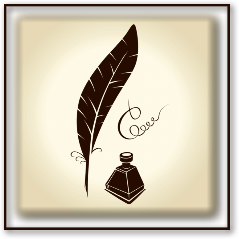 Quill Pen Clipart - Feather Pen And Ink (775x775)