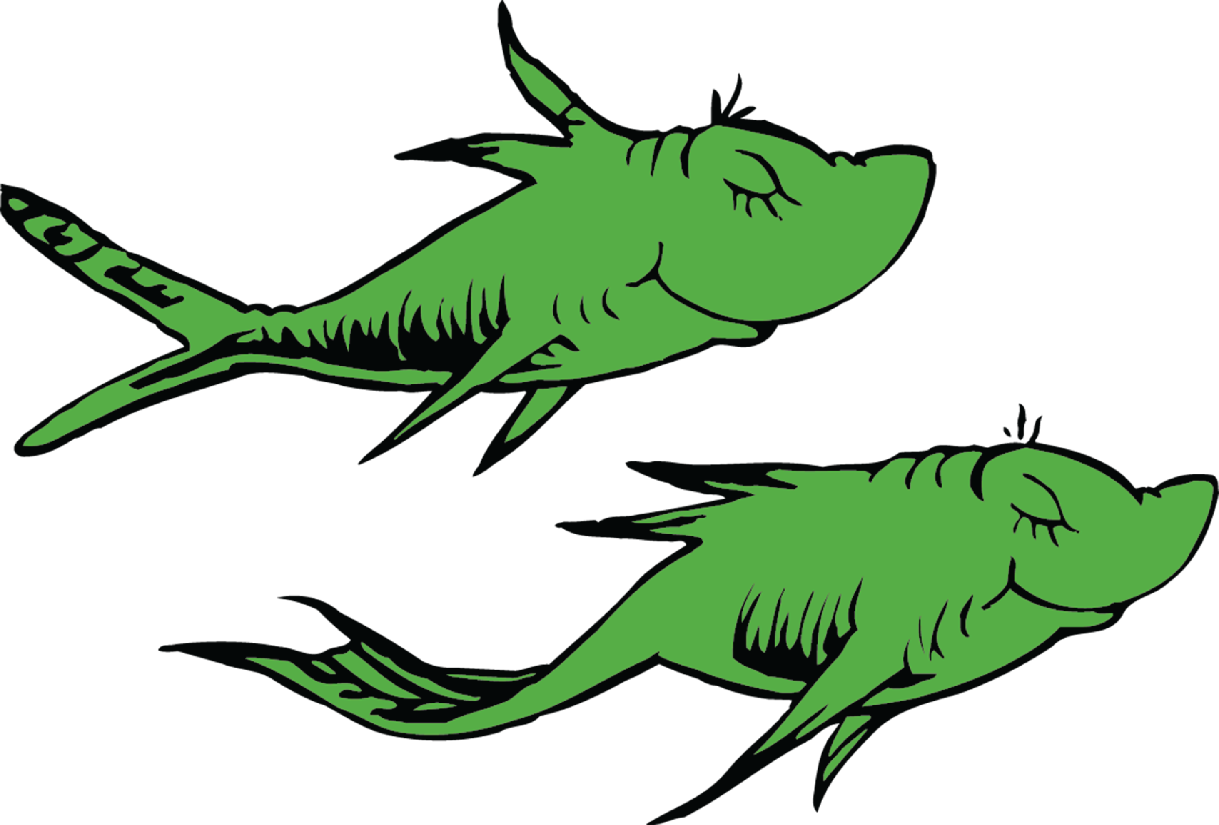 As Horton Is Left Alone With His Inhabited Clover, - One Fish Two Fish Red Fish Blue Fish Clip Art (2503x1694)