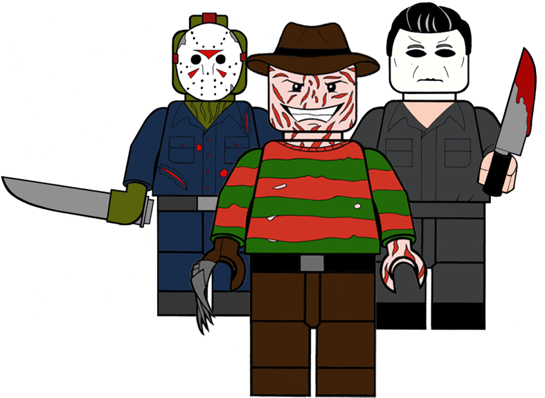 Freddy Jason And Michael Horror Icons By Kung Fu Eyebrow - Cartoon (800x600)
