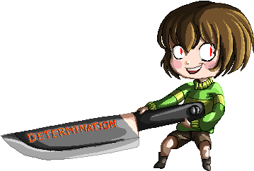 Actuallykc 27 2 Chara Knife - Undertale Chara With Knife (400x300)
