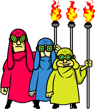 Artwork From Rhythm Heaven Megamix - Rhythm Heaven Megamix Gatekeeper Trio (384x375)