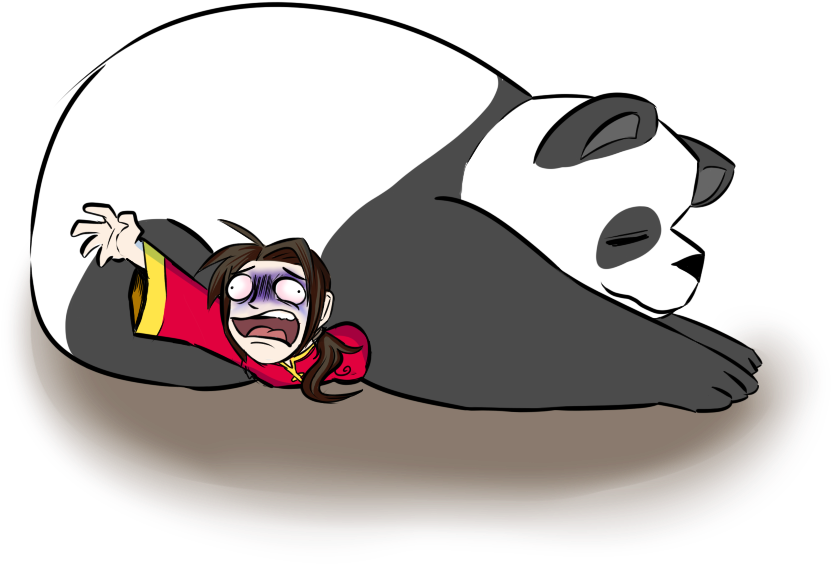 Get Giant Panda Off Me By Militiathehedgehog - Cartoon (900x720)