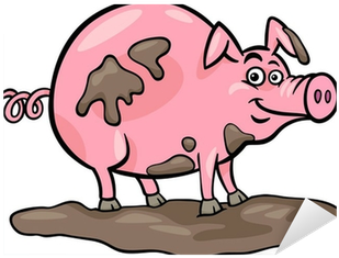 Pig Farm Animal Cartoon Illustration Sticker • Pixers® - Matching Game Preschool Edition (400x400)