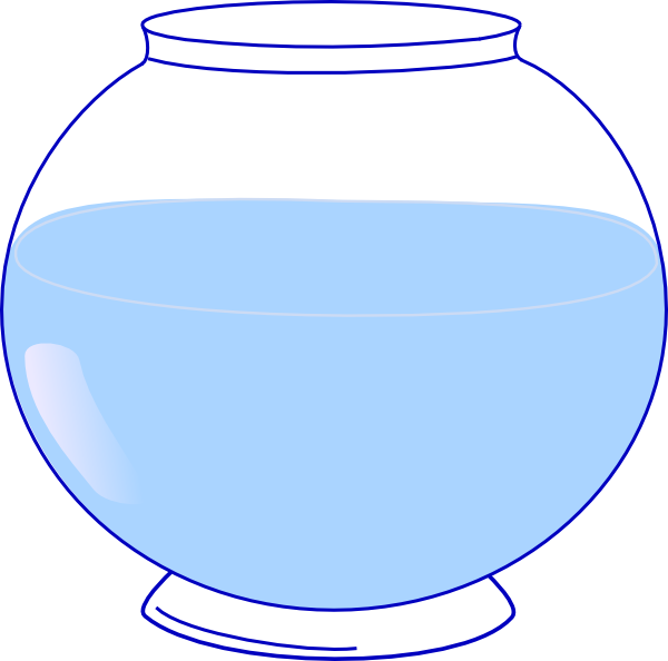 Fish Bowl Clip Art At Clker - Empty Fish Bowl Clipart (600x594)